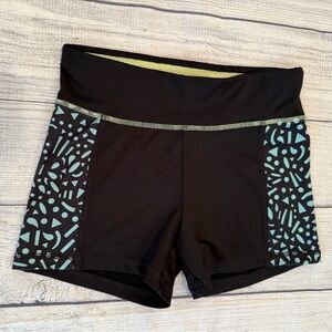 Justice Black and Blue Athletic Shorts with Elastic Waistband/size 12